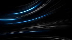 Preview wallpaper black, blue, abstract, stripes