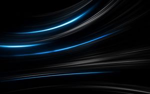 Preview wallpaper black, blue, abstract, stripes