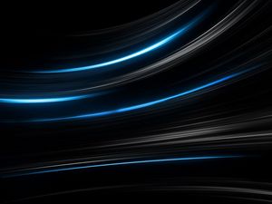 Preview wallpaper black, blue, abstract, stripes