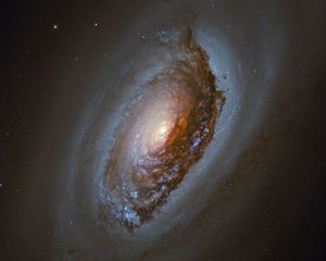 Preview wallpaper black eye galaxy, galaxy, stars, space