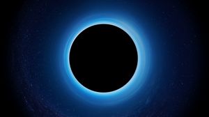 Preview wallpaper black hole, eclipse, stars, singularity, planet, space