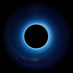 Preview wallpaper black hole, eclipse, stars, singularity, planet, space