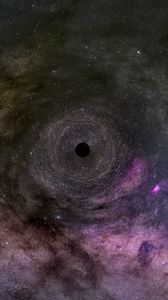 Preview wallpaper black hole, space, nebula, stars