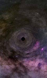 Preview wallpaper black hole, space, nebula, stars