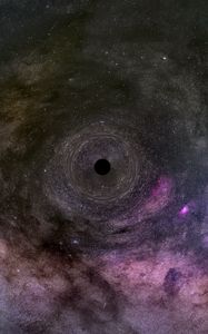 Preview wallpaper black hole, space, nebula, stars