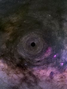 Preview wallpaper black hole, space, nebula, stars