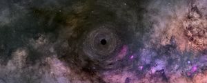 Preview wallpaper black hole, space, nebula, stars