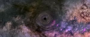 Preview wallpaper black hole, space, nebula, stars