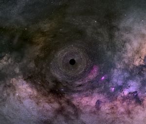 Preview wallpaper black hole, space, nebula, stars