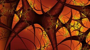 Preview wallpaper black, orange, blood vessels, system