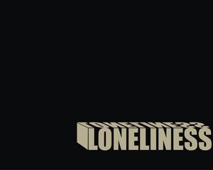 Preview wallpaper black, solitude, loneliness, sign