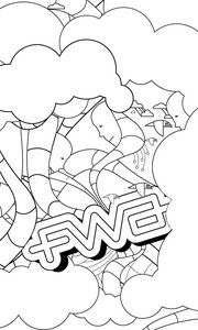 Preview wallpaper black, white, drawing, imagination, power, confusion, fwa