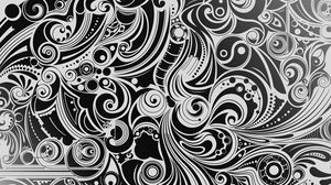 Preview wallpaper black, white, pattern, shape, patterns