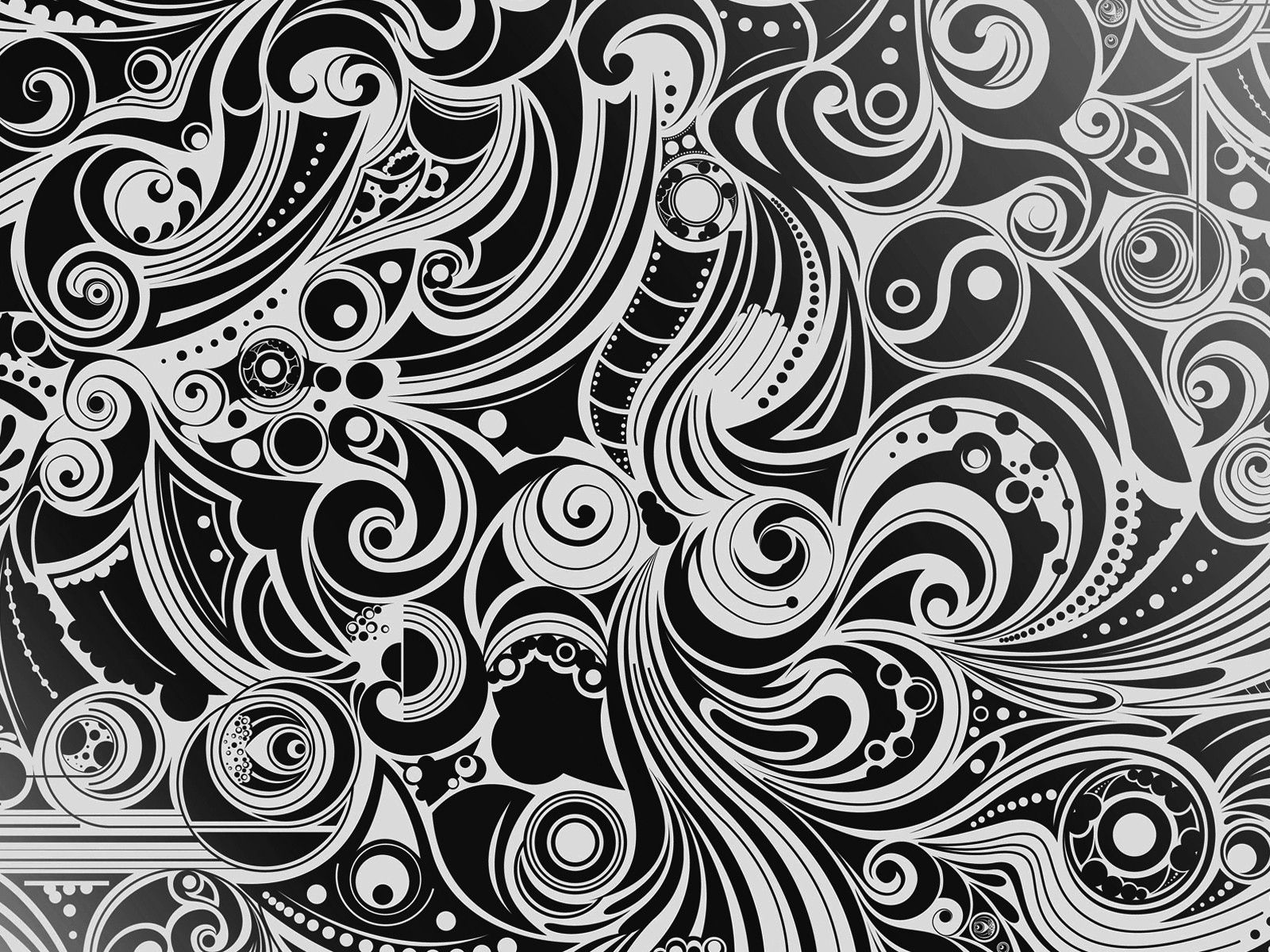 Download wallpaper 1600x1200 black, white, pattern, shape, patterns ...