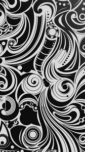 Preview wallpaper black, white, pattern, shape, patterns