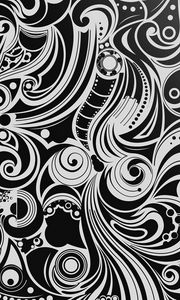 Preview wallpaper black, white, pattern, shape, patterns