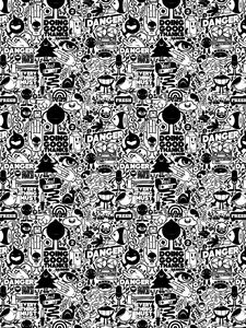 black and white pattern desktop wallpaper