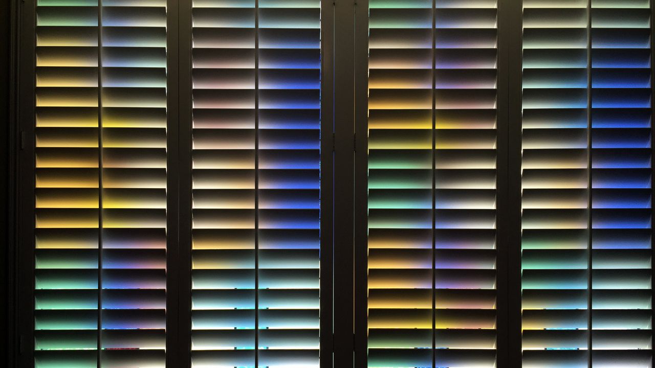 Wallpaper blinds, window, gradient, colorful