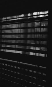 Preview wallpaper blinds, window, stripes, bw, dark