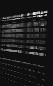 Preview wallpaper blinds, window, stripes, bw, dark