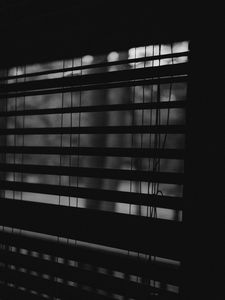 Preview wallpaper blinds, window, stripes, bw, dark