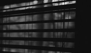 Preview wallpaper blinds, window, stripes, bw, dark