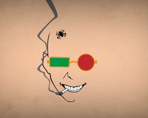 Preview wallpaper blo0p, minimalism, transmetropolitan, spider jerusalem