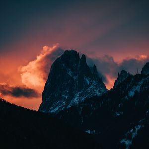 Preview wallpaper block, peak, sunset, cloud