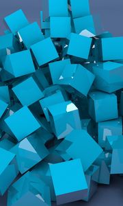 Preview wallpaper blocks, lots, color, metallic blue