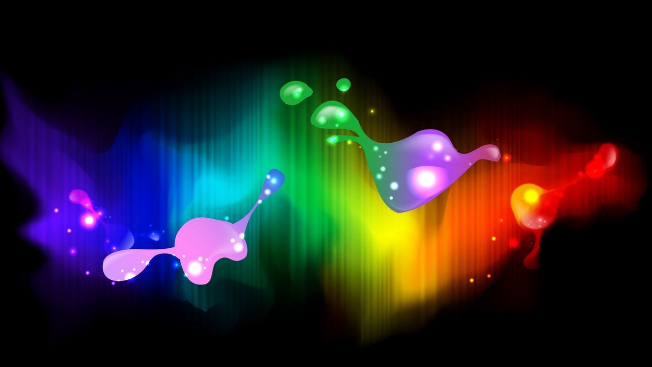 Wallpaper blots, light, iridescent, multicolored