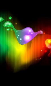 Preview wallpaper blots, light, iridescent, multicolored