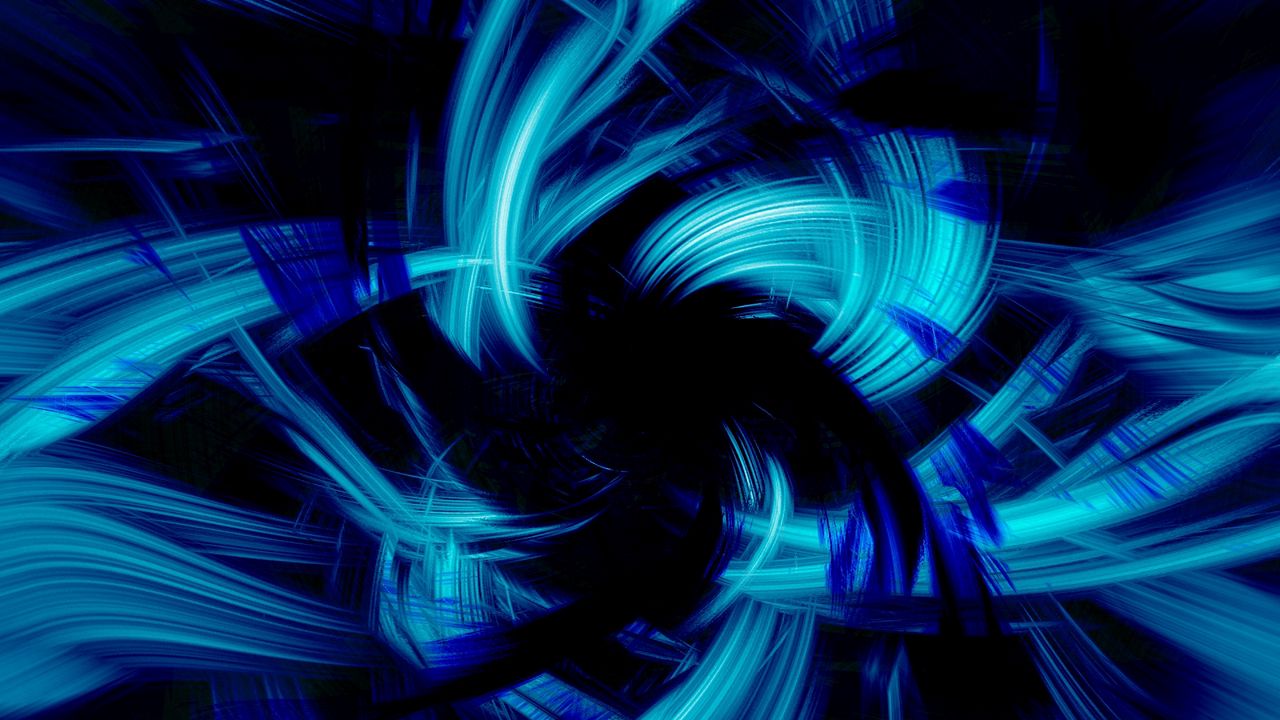 Download wallpaper 1280x720 blue, black, abstract, brush hd, hdv, 720p hd  background