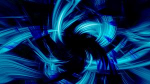 Preview wallpaper blue, black, abstract, brush