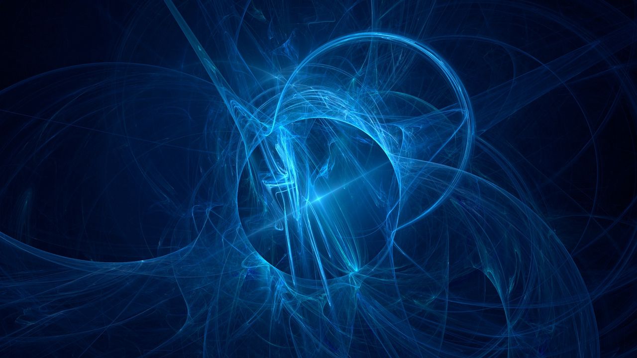 Wallpaper blue, black, circles, lines hd, picture, image