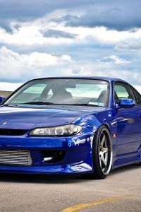 Preview wallpaper blue, car, nissan silvia, beautiful, chuck, nissan