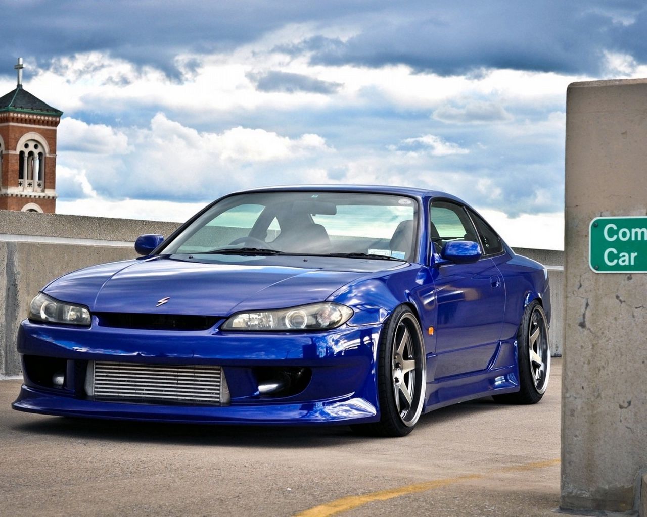 Download wallpaper 1280x1024 blue, car, nissan silvia, beautiful, chuck ...