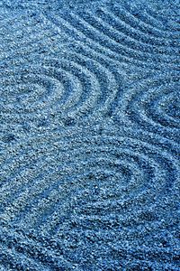 Preview wallpaper blue, circles, sand, rotation