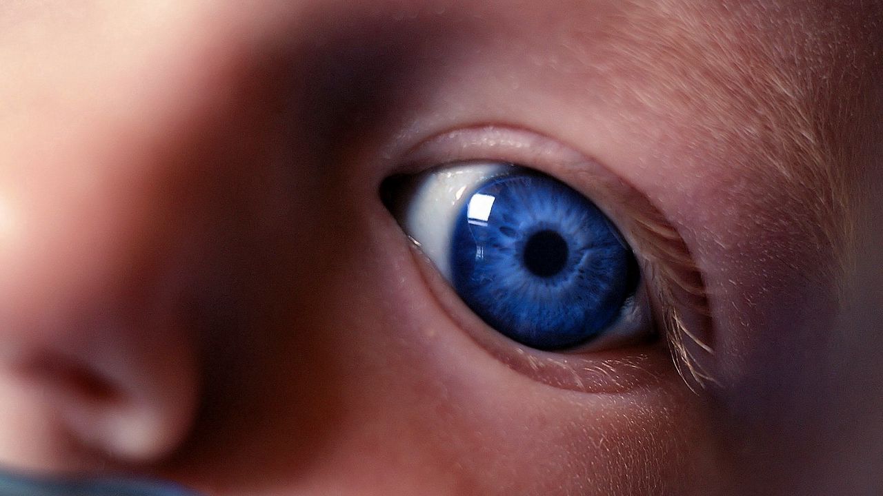 Wallpaper blue eyes, eyes, baby, soother