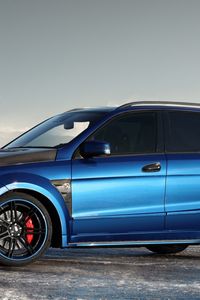Preview wallpaper blue, mercedes, cars