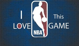Preview wallpaper blue, nba, background, basketball, logo