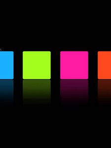 Preview wallpaper blue, pink, orange, green, square