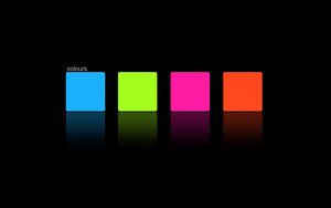 Preview wallpaper blue, pink, orange, green, square