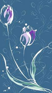 Preview wallpaper blue, rose, flowers