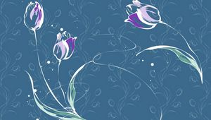 Preview wallpaper blue, rose, flowers