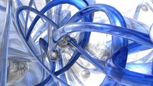 Preview wallpaper blue, spiral shape, white, glass