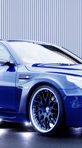 Preview wallpaper blue, wheels, bmw