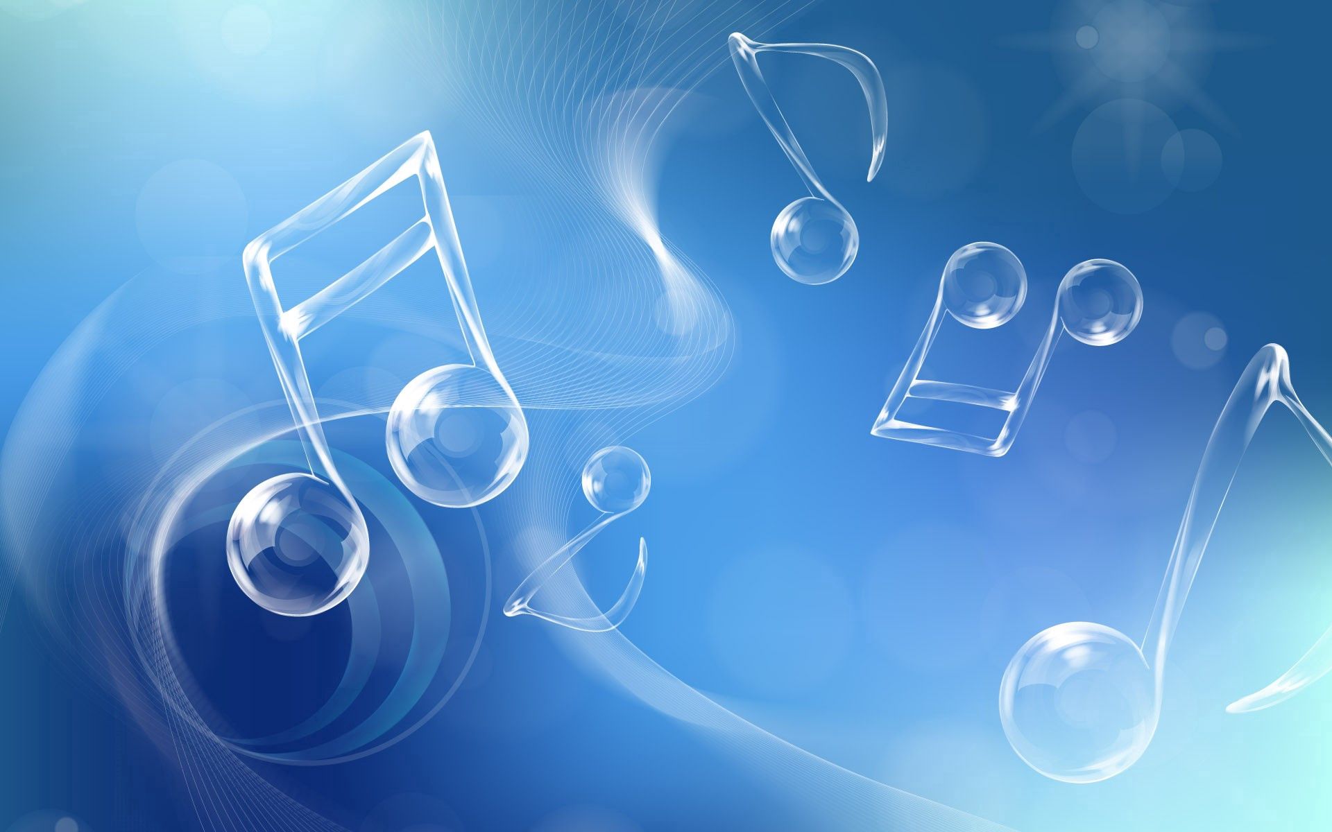 Download wallpaper 1920x1200 blue, white, music, shapes hd background