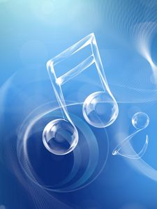 Preview wallpaper blue, white, music, shapes