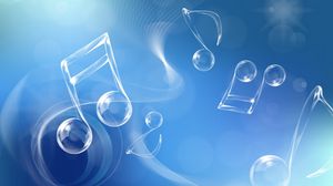 Preview wallpaper blue, white, music, shapes