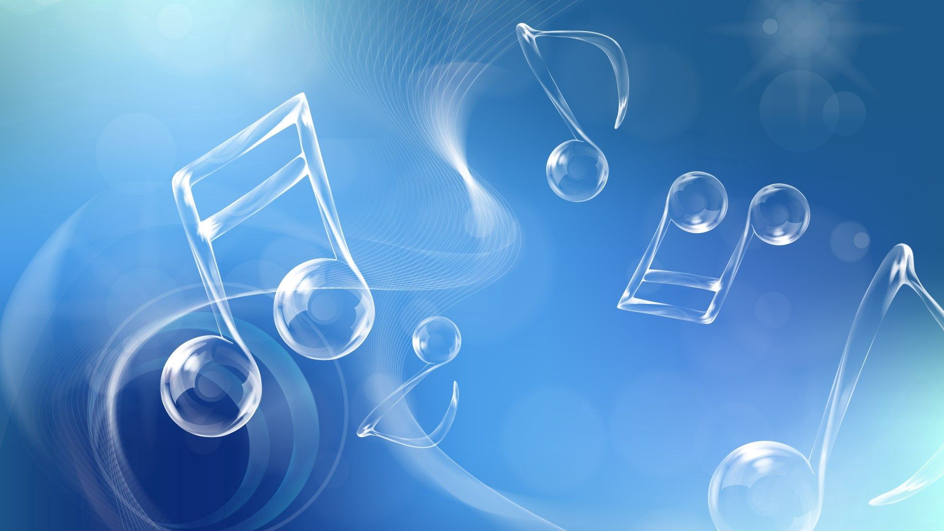 Download wallpaper 1920x1080 blue, white, music, shapes full hd, hdtv, fhd,  1080p hd background